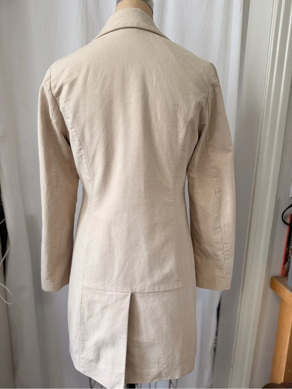 Vintage United Colors of Benetton, Cotton Moleskin Topcoat Jacket, sz XS - Picture 6 of 10